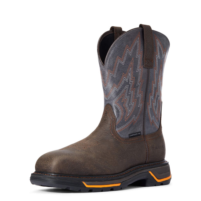 Ariat Big Rig Composite Toe - Miesten TummanRuskea Työsaappaat ( DQIBRO-012 )